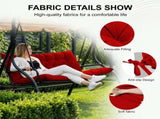 Outdoor Swing Cushions 70 Inch, Waterproof 4" Thick Porch Swing Cushion Replacement with Backrest 70484237