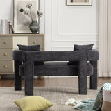 COOLMORE Modern Chenille Loveseat Sofa , Comfy Upholstered 2-Seater Sofa, Small Loveseat Accent W395P224847