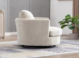 31.9"W Chenille Swivel Accent Barrel Chair and Comfy Round Accent Sofa Chair for Living Room, 360 W3118P447611