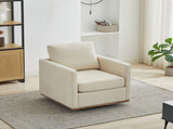 30.7"W Square Upholstered Swivel Accent Chair and Comfy Accent Single Sofa 360 Degree Club W3188P280020