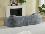 86-inch Curved Convertible Sofa Recliner, 2-in-1 Frameless Folding Sofa Bed with Pull-Out Base and W3505P452818