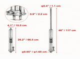 3-Ton Hydraulic Long Ram Jack, Engine Hoist Cylinder with Clevis Base for Garage & Shop Cranes 04460387