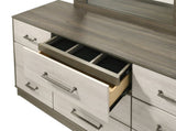 Gem Modern Style 9- Drawer Dresser Made with Wood in Beige & Brown B009P254153