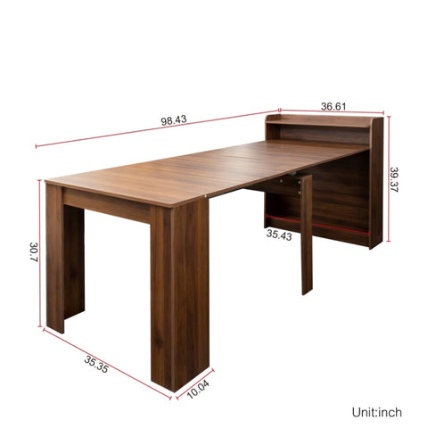 ZUN Modern Extendable Dining Table with Storage 07230795