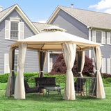 13ft x 13ft Patio Gazebo-Beige-AS 39457079