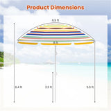 6.5ft Portable Beach Umbrella , 68132138