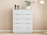 White P2 Particle Board and Density Board 7241117cm Wavy Pattern Drawer Front Five-Level Six-Drawer 14255212