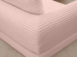 2-in-1 Folding Convertible Sofa Bed, Modern Corduroy Sleeper Couch with 2*pillows, Futon Modular W1117P417305