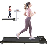 ZUN 2 in 1 Under Desk Electric Treadmill 2.5HP, Remote Control, Display, Walking Jogging Running Machine 82118414