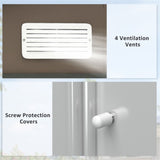 Steel Storage Shed Garden Tool house 7' x 4' White-AS 84765017