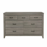 ZUN Dark Gray Finish Transitional Look 1pc Dresser of 7 Drawers Industrial Rustic Modern Style Bedroom B011101877