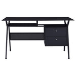 ZUN Black 2-Drawer Computer Desk B062P153857