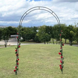7'8" H x 4'5" W Metal Garden Arch Trellis,Adjustable Arbor Trellis for Garden Climbing Plants 28370429