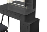 Modern Makeup Vanity Desk with LED Lights & Mirror, 4 Drawer Dressing Table Set with Stool, 3 Colors N844P257529B