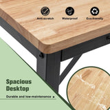 Adjustable Height Workbench, 60" Rubber Wood Top Heavy duty Workstation with Power Outlets, 2000 LBS W1422P218519