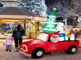8ft Inflatable Santa Car Decor - Built-in LED Lights, Christmas TreeSnowmenPenguin, Colorful 19474685