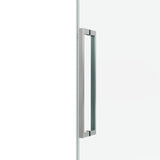 72*76"Fixed & Sliding Shower Door, Square Tube Hardware, Clear Glass Shower Door, 3/8 SGCC T3177P320619