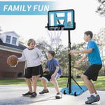 ZUN Use for Outdoor Height Adjustable 4.8 to 7.7ft Basketball Hoop 44 Inch Backboard Portable Basketball 66942044