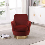 Velvet Swivel Barrel Chair, Swivel Accent Chairs Armchair for Living Room, Reading Chairs for W1361116856