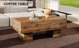 This modern rectangular coffee table features a stylish wood color, making it an ideal addition to W1151P271517