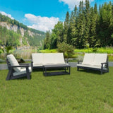 HIPS 3 Seater Sofa with Cushion, Outdoor Garden Sofa, Sofa Set for Porch, Poolside, Terrace, and W1209114910