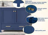 30" Blue Bathroom Vanity Single Sink, Combo Cabinet Undermount Sink, Bathroom Storage Cabinet WF324043AAC