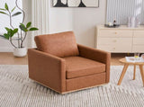 30.7"W Upholstered Square Swivel Accent Chair and Comfy Accent Single Sofa 360 Degree Club W3188P310431
