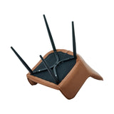 Faux Leather Dining Chairs set of 2, Accent Arm Chair, Metal Steel Frame, Brown 73422630