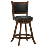 Chestnut and Black Wooden Swivel Stool B062P153512