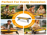 Foldable Portable Charcoal BBQ Grill with Dual Foldable Side Shelves, Stainless Steel Cooking Grate 21367246