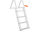 Dock Ladder, Removable 4 Steps, 350 lbs Load Capacity, Aluminum Alloy Pontoon Boat Ladder with 4'' T3342P492229