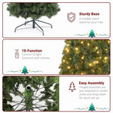10ft Automatic Tree Structure PVC Material 1200 Lights Warm Color with Colorful 10 Modes with Remote 01331052
