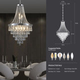 (Same as W1340P143191/L5004-500-C) Chromium color Crystal Chandeliers,Large Contemporary Luxury W1340P189299