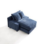 ZUN Modern Luxury Sofa Couch for Living Room Quality Upholstery Sleeper Sofa Bed Daybed Blue W1097P232984