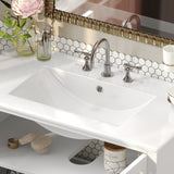 36" Bathroom Vanity with Ceramic Sink, Bathroom Vanity with Adjustable Shelf and Open Shelf, with N817P286249W