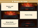26 Inch Smart Electric Fireplace Log Set - Alexa/Google Compatible, 5 Flame Colors & 1500W Heater 85716401