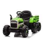 ZUN Ride on Tractor2.0 with Trailer,24V Battery Powered Electric Tractor Toy, 200w*2motor W1396P193865