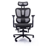 ZUN Adjustable Ergonomic Black Mesh Office with Headrest and Footrest, Conference/Computer Desk B011P213340