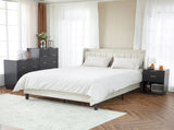 Black P2 Density Board Wavy Pattern Drawer Front 454070cm Two-Drawer Bedside Cabinet 75644100