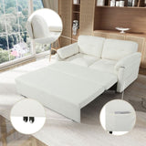 Convertible Pull Out Sofa Bed Queen Size, 3-in-1 Convertible Sleeper Couch with Thicked Cushions and W3163P269692