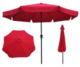 ZUN 10ft Patio Umbrella Market Round Umbrella Outdoor Garden Umbrellas with Crank and Push Button Tilt W65627947