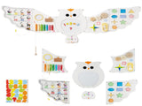 11-in-1 Montessori Owl Activity Wall - STEM Sensory Busy Board with Magnetic Whiteboard, 3 Years 70935109