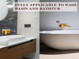 Wall Mount Faucet for Bathroom Sink or Bathtub, Single Handle 2 Holes Brass Rough-in Valve Included, 12158817