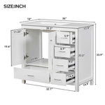 ZUN 36" White Bathroom Vanity with Ceramic Sink Combo, Abundant Storage Cabinet -2 Soft-close doors and 52893453