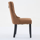 Nikki Collection Modern, High-end Tufted Solid Wood Contemporary Flax Upholstered Linen Dining Chair W1143P233649