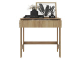 Computer Desk, 1 Drawer, 4 Legs, Natural Oak B097P369420