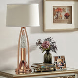 Beautiful Water Dancing Table Lamp 1pc Modern Design Home Decor Copper Finish Luxurious Sparkling B011P162527