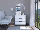 Smokey Oak and White 3-Drawer Dresser B06280496