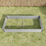 ZUN Raised Garden Bed Kit - Metal Raised Bed Garden 7.6x3.7x0.98ft for Flower Planters, Vegetables Herb 30888205