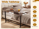 Mobile Side Table Rolling Laptop Desk Cart With Tablet Slot and Wheels, Rolling Desk for Living Room 55956853